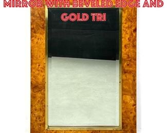 Lot 370 La Barge Burlwood mirror with beveled edge and gold tri