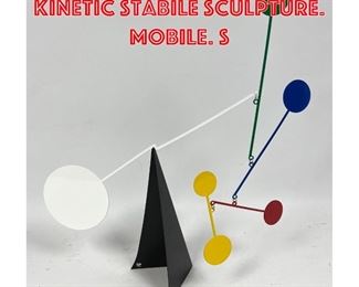 Lot 389 Colorful Modernist Kinetic Stabile Sculpture. Mobile. S