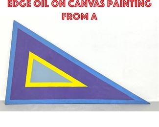 Lot 408 Large Triangle Hard edge oil on canvas painting from a 