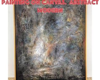 Lot 411 Large 1998 Chinese Painting on Canvas. Abstract Modern
