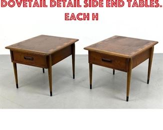 Lot 414 Pr LANE Acclaim Dovetail Detail Side End Tables. Each h