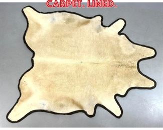 Lot 421 Real Hide Rug Carpet. Lined. 