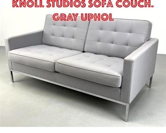 Lot 428 FLORENCE KNOLL for KNOLL STUDIOS Sofa Couch. Gray uphol