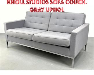 Lot 430 FLORENCE KNOLL for KNOLL STUDIOS Sofa Couch. Gray uphol
