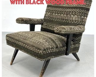 Lot 441 50s Modern Lounge with Black wood Frame. 