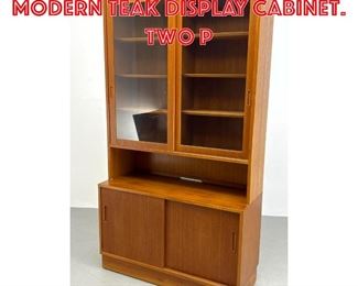 Lot 454 POUL HUNDEVAD Danish Modern Teak Display Cabinet. Two P
