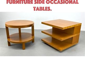 Lot 462 Pair Hickory Business Furniture Side Occasional Tables.