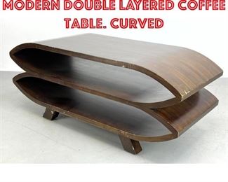 Lot 470 Contemporary Modern Double Layered Coffee Table. Curved