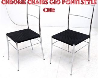 Lot 472 PR Anton Lorenz style chrome chairs Gio Ponti Style Chr