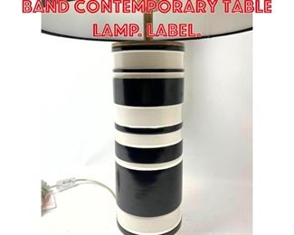 Lot 487 KATE SPADE Striped Band Contemporary Table Lamp. Label.