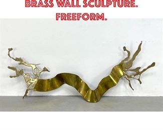 Lot 491 Silas Seandel Welded Brass Wall Sculpture. Freeform.