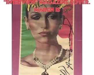 Lot 498 Signed ANDY WARHOL Interview Magazine Cover. March is