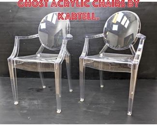 Lot 509 Pair STARCK Louis Ghost Acrylic Chairs by KARTELL. 
