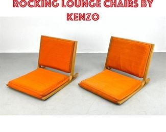 Lot 525 Pair of Japanese Tatami rocking lounge chairs by Kenzo 