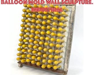 Lot 533 Yellow Vintage balloon mold wall sculpture. Industrial