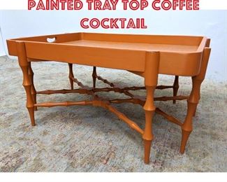 Lot 534 Decorator Baker Style Painted Tray Top Coffee Cocktail 