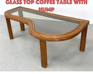 Lot 537 Gabriella Crespi style glass top coffee table with hump