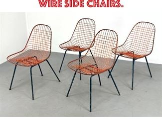 Lot 547 Set 4 Harry Bertoia Wire Side Chairs. 