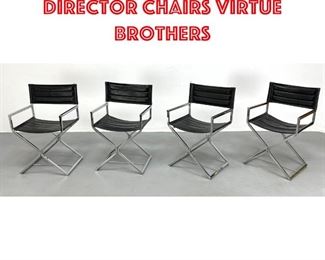 Lot 551 Set 4 chrome and vinyl director chairs Virtue Brothers 