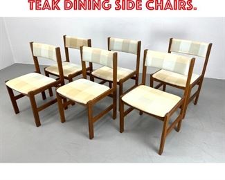 Lot 567 Set 6 Danish Modern Teak Dining Side Chairs. 