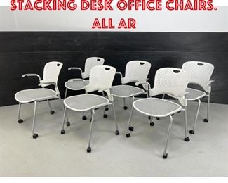 Lot 568 Set 6 HERMAN MILLER Stacking Desk Office Chairs. All ar