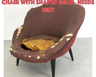 Lot 570 Italian Style Lounge Chair with Shaped Back. needs rest