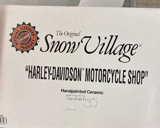 Dept. 56 Snow Village "Harley Davidson Motorcycle Shop"