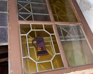 set of stained glass windows from Al Capone's speakeasy