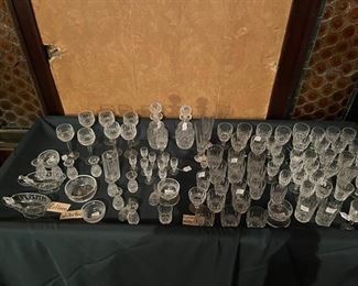 dozens of pieces of Waterford Colleen and other patterns