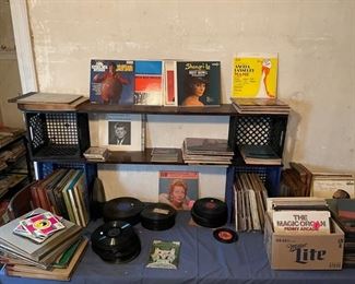 hundreds of vintage records