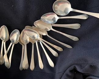 18 pieces Tiffany Fanueil Sterling Silver flatware