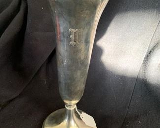 Large heavy Sterling Silver vase