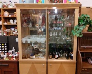 Collectible glass pop and beer bottles