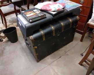 Antique steamer trunk
