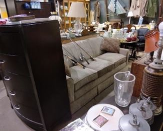 Five drawer open dresser