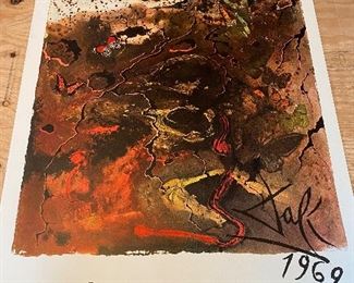 Auvergne Travel Poster By Salvador Dali