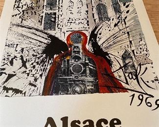 Alsace Travel Poster By Salvador Dali