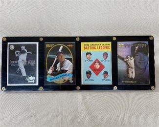 Baseball cards in case