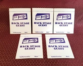Sex Pistols back stage pass stickers
