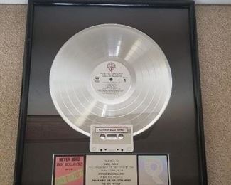 Sex Pistols platinum award over one million records sold