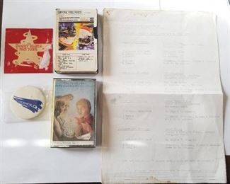 Moody Blues tour itinerary and old cassettes