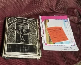 A treasure!  Noel Monk's Address book circa 1972 full of famous names and numbers, plus hotel receipts, love letters and a receipt for a 1963 Volkswagen Noel bought for $100