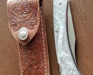 Buck 111 Pocket knife initialed with N.E.M