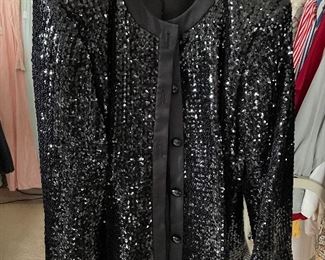 Saint Laurent Sequin Evening Top