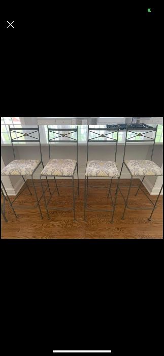 4 Charleston Forge bar height stools