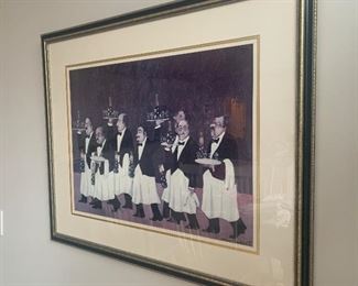 Guy Buffet Waiter Brigade Print