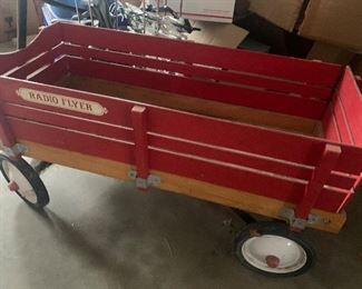 Vintage Wooden Radio Flyer Wagon