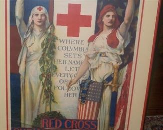Vintage WWI Red Cross poster