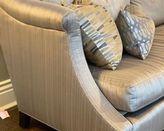 Lee Industries silk upholstered sofa. Measures 84" W x 40" D. Photo 1 of 3.