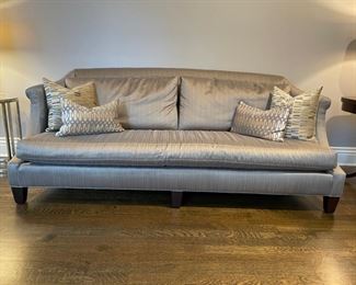 Lee Industries silk upholstered sofa. Measures 84" W x 40" D. Photo 2 of 3.